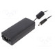 Power supply: switching 24VDC 3.75A Out: 5,5/2,5 90W 90÷264VAC