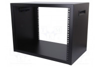 Enclosure: rack cabinet Standard: 19" 8U Enclos.mat: steel