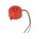 Sound transducer: piezo signaller Sound level: 90dB Colour: red