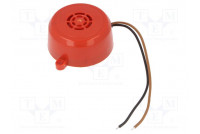 Sound transducer: piezo signaller Sound level: 90dB Colour: red