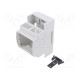 Enclosure: for DIN rail mounting Y: 90.5mm X: 53.5mm Z: 62mm