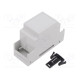 Enclosure: for DIN rail mounting Y: 90mm X: 36mm Z: 58mm PPO