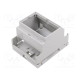 Enclosure: for DIN rail mounting Y: 90mm X: 71mm Z: 58mm PPO