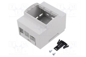 Enclosure: for computer grey for DIN rail mounting