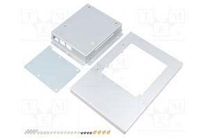 Enclosure: for display aluminium black X: 136mm Y: 193mm Z: 46mm