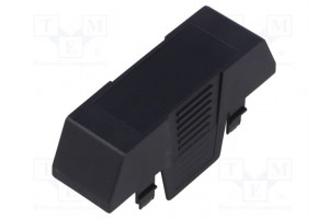 Cover for enclosures UL94HB Series: EH 22,5 ABS black 22.5mm