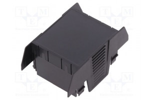 Cover for enclosures UL94HB Series: EH 45 FLAT ABS black 45mm