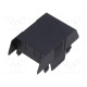 Cover for enclosures UL94HB Series: EH 45 ABS black 45mm