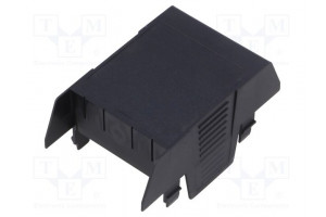 Cover for enclosures UL94HB Series: EH 45 ABS black 45mm