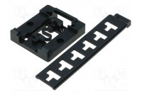 DIN rail mounting bracket black