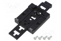 DIN rail mounting bracket black Kit: mounting screws