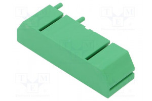 DIN rail mounting bracket end connector 72x22.5mm Body: green