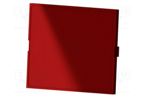 Front panel with quick-release chuck semi-transparent red