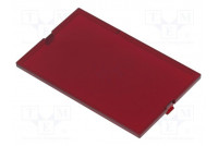 Front panel without frame,with holder semi-transparent red