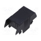 Cover for enclosures UL94HB Series: EH 35 ABS black 35mm