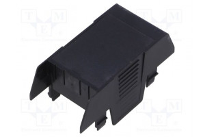 Cover for enclosures UL94HB Series: EH 35 ABS black 35mm