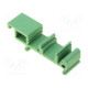 DIN rail mounting bracket 72x17mm Body: green