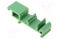 DIN rail mounting bracket 72x17mm Body: green