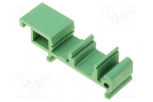 DIN rail mounting bracket 72x17mm Body: green