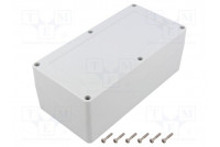 Enclosure: multipurpose X: 100mm Y: 200mm Z: 75mm ZP light grey