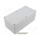 Enclosure: multipurpose X: 100mm Y: 200mm Z: 75mm ZP light grey