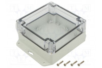 Enclosure: multipurpose X: 105mm Y: 105mm Z: 60mm ZP light grey