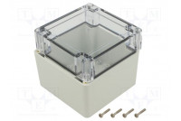 Enclosure: multipurpose X: 105mm Y: 105mm Z: 90mm ZP light grey