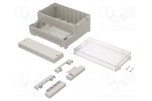 Enclosure: wall mounting X: 213mm Y: 185mm Z: 104mm ABS grey