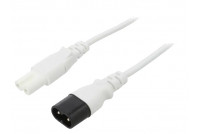 EXTENSION CORD C7-C8 WHITE 1m