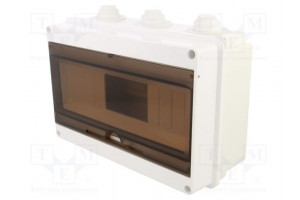 Enclosure: for modular components IP55 white No.of mod: 12