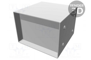 Enclosure: with panel 1458 X: 102mm Y: 102mm Z: 76mm steel black