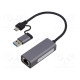 PC extension card: network USB 3.1 PnP grey