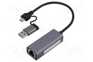 PC extension card: network USB 3.1 PnP grey