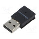 PC extension card: WiFi network USB A plug black 2.4÷5GHz