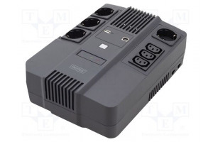 Power supply: UPS 360W 600VA 90x202x285mm No.of out.sockets: 9