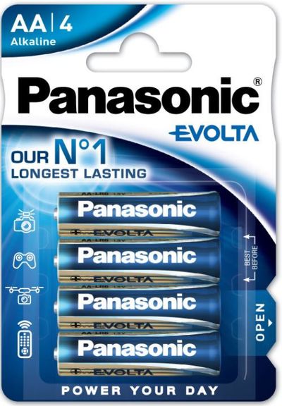 4kpl ALKALIPARISTO 1,5V AA-KOKO Panasonic Evolta