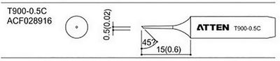 ATTEN T900-0.5C JUOTOSKÄRKI KAVIO 0,5mm