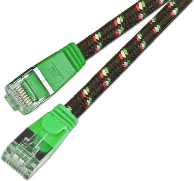 CAT6 LITTEÄ VERKKOKAAPELI U/FTP SUOJAPUNOKSELLA 3m vihreä