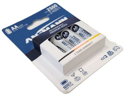 AKKU-AA NiMH 1,2V 2500mAh KÄYTTÖVALMIS 4kpl