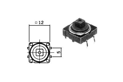 SULKEUTUVA KALVOKYTKIN NUPILLA 12x12mm