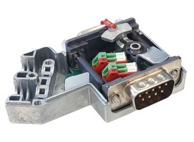 Profibus-liitin D9 UROS-NAARAS, KULMA 35ast +PG