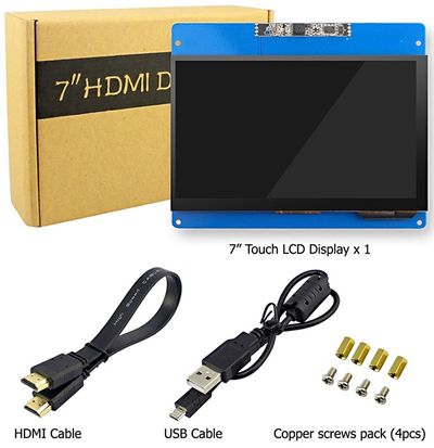 Elecrow 7" 1024x600 HDMI,CAPTCH,2MP KOSKETUSNÄYTTÖ KAMERALLA