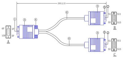 VGA JAKOKAAPELI KAHDELLE NÄYTÖLLE