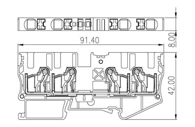 Dinkle DP6N-TR, SLFTB C4, 1kV 41A, pushin, 0.5-10mm2, BG Dinkle DP6N-TR, SLFTB C4, 1kV 41A, pushin, 0.5-10mm2, BG