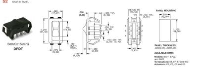 2-NAP LIUKUKYTKIN ON/ON SNAP-IN