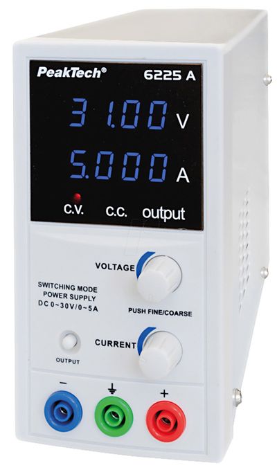 PeakTech 6225A TEHOLÄHDE 1CH 0-30VDC 5A