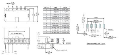 3,0mm 1x9pole smd male horizontal, boardlock, Sn
