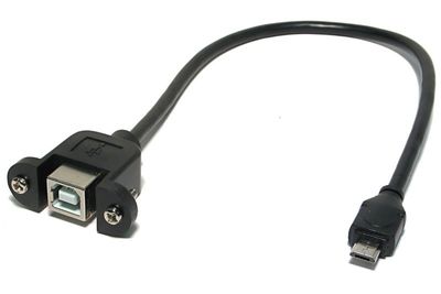 USB microB / B-NAARAS PANEELILIITIN 30cm