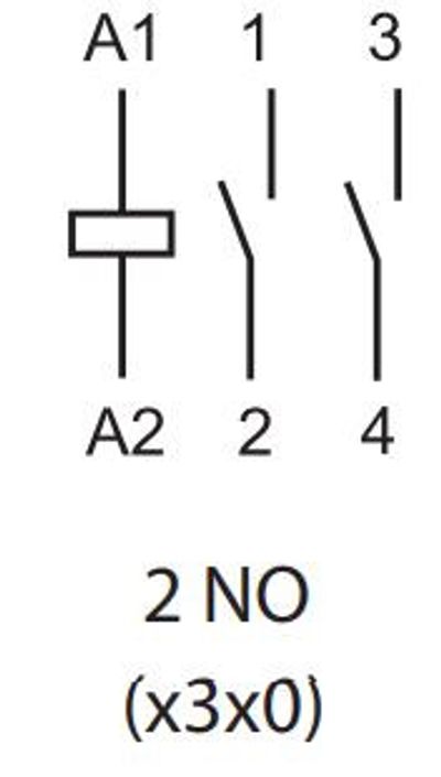 KONTAKTORI DIN-KISKOON 2-NAP. 230VAC / 25A KONTAKTORI DIN-KISKOON 2-NAP. 230VAC / 25A