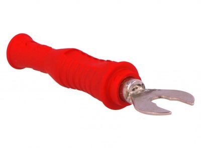 4mm BANAANIJATKO 6 mm HAARUKKALIITTIMELLÄ PUNAINEN